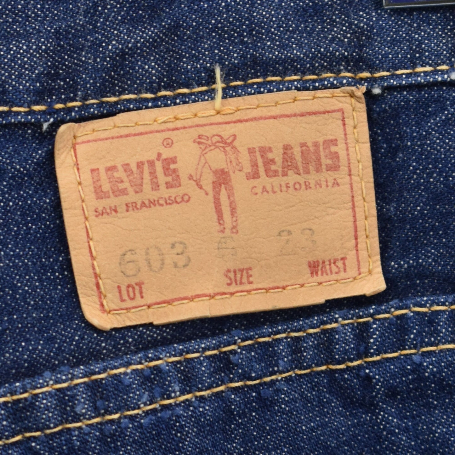 Vintage Mid 1950's-Mid 1960's Kids Dark Wash Jeans with Conmatic Steel Zipper - Size 6