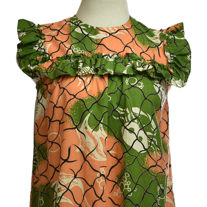 Vintage Hawaiian Keiki Lole by Paradise Sportwear Fish and Crab Print Sleeveless Dress 27192251 - Size 12