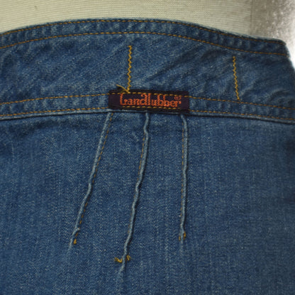 Vintage 70s Denim Shorts - Landlubber Brand - 27" Waist - Talon Zipper Made in USA