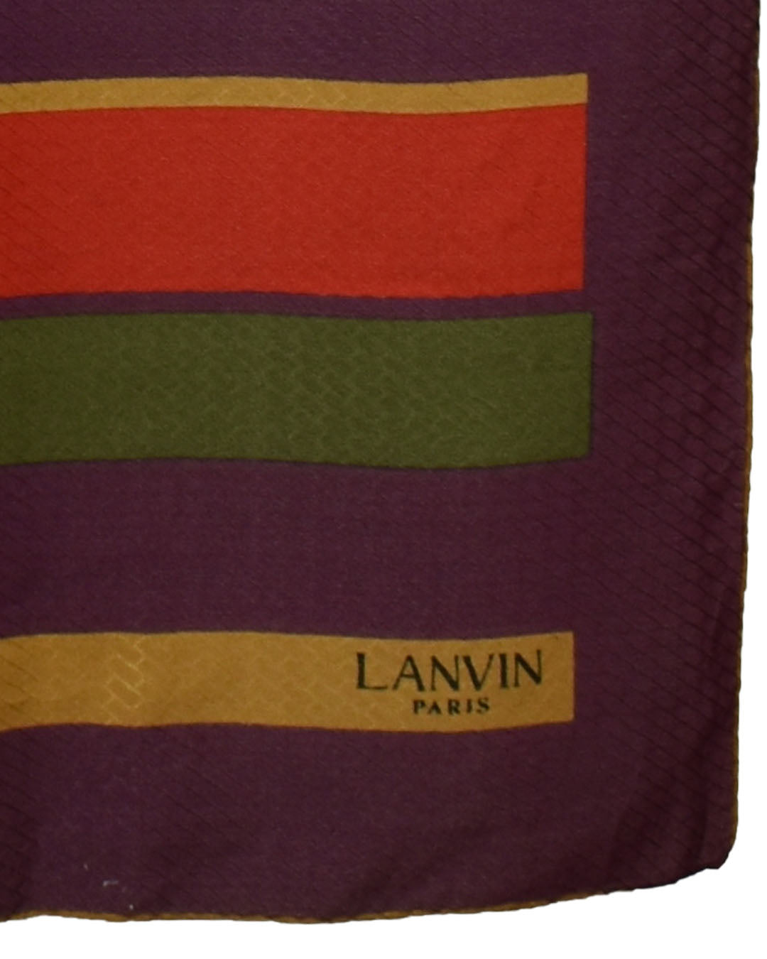 Vintage Lanvin Hand Rolled Silk Scarf - Made in Paris