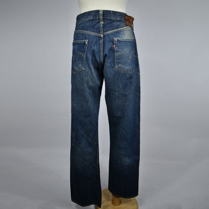 Rare 40s / 50s Levi's 501s Big E Jeans - The Holy Grail - Jerky Leather Patch - Hidden Rivets - Red Line Selvedge