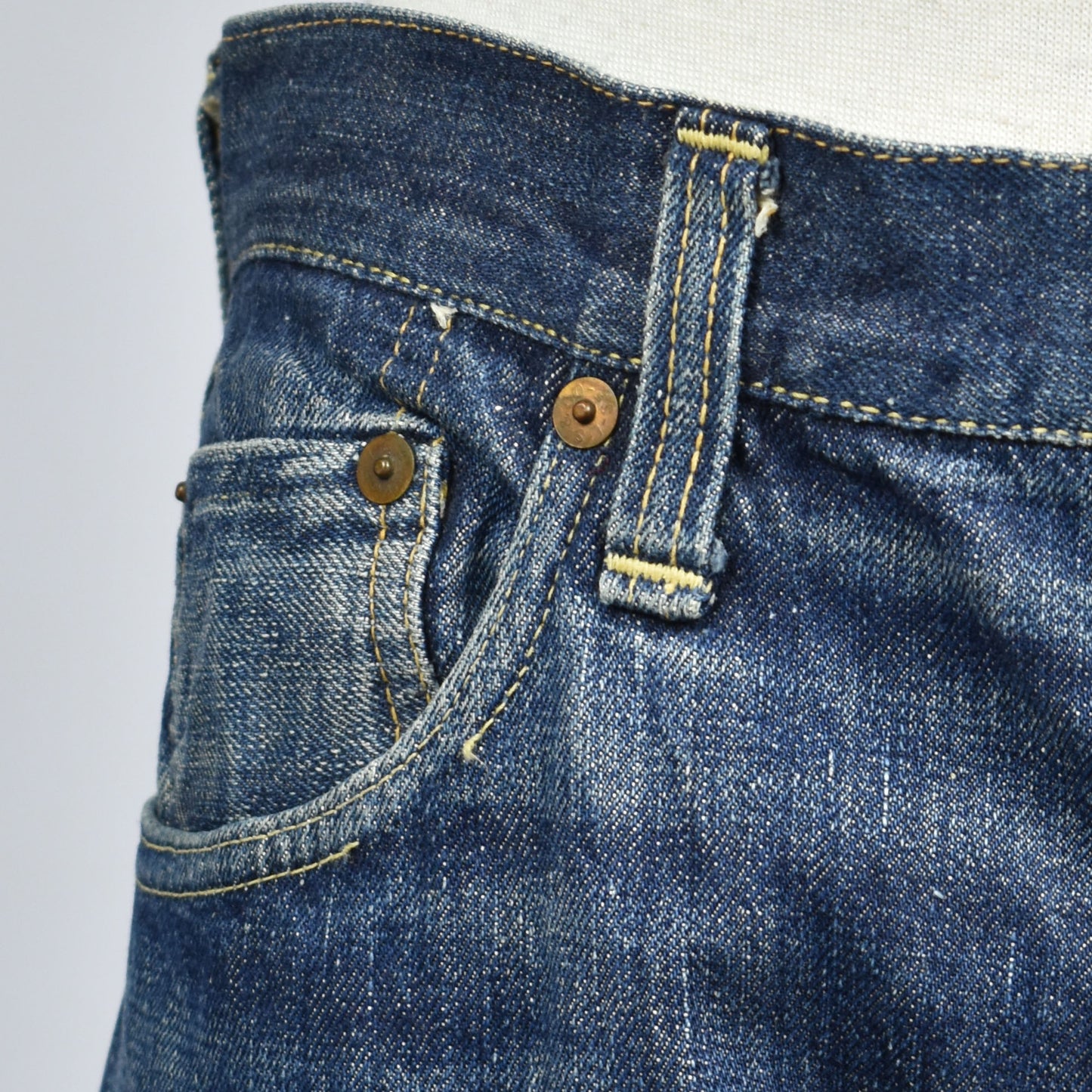 Rare 40s / 50s Levi's 501s Big E Jeans - The Holy Grail - Jerky Leather Patch - Hidden Rivets - Red Line Selvedge