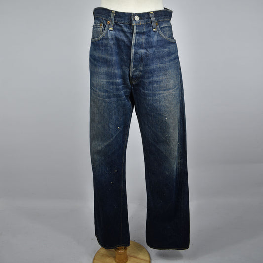 Rare 40s / 50s Levi's 501s Big E Jeans - The Holy Grail - Jerky Leather Patch - Hidden Rivets - Red Line Selvedge
