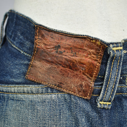 Rare 40s / 50s Levi's 501s Big E Jeans - The Holy Grail - Jerky Leather Patch - Hidden Rivets - Red Line Selvedge