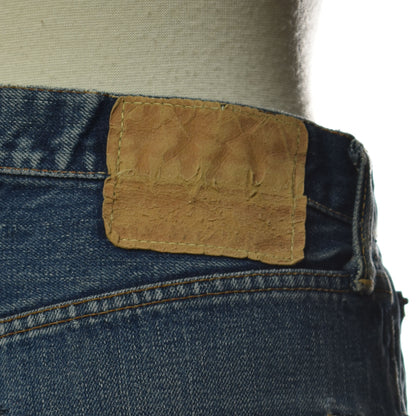 Vintage Early 70s Worn & Patched Levi's Talon Zip 505 Jeans