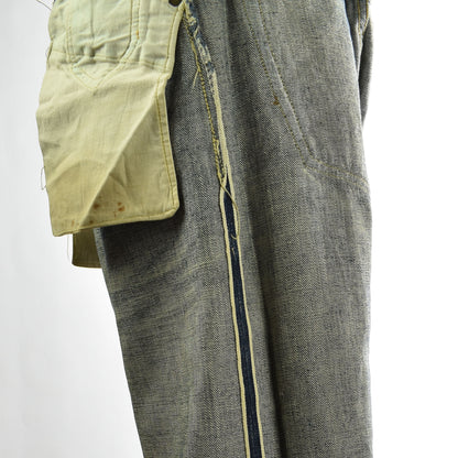 Rare 40s / 50s Levi's 501s Big E Jeans - The Holy Grail - Jerky Leather Patch - Hidden Rivets - Red Line Selvedge