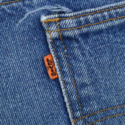 Vintage 70s Levi's Orange Tab Flare Jeans - Bell Bottom Denim - Medium Wash