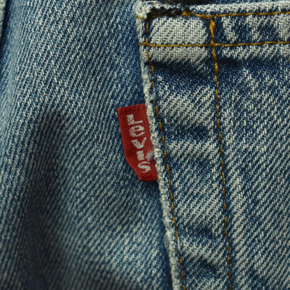 Vintage 90s Levi's 501 Redline Selvedge Jeans - Light Wash Button Fly