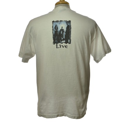 Vintage 1995 Live Band "Lightning Crashes" Concert Tee Single Stitch 100% Cotton Made in USA- Size L