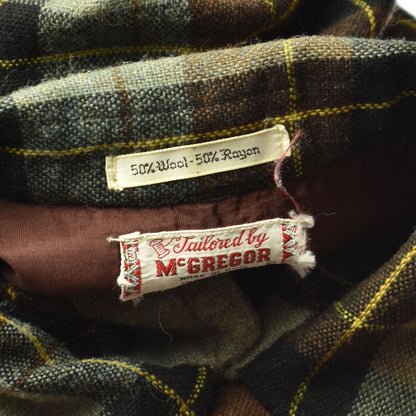 Vintage 50s 60s Tailored by McGregor Wool/Rayon Blend Flannel Shirt