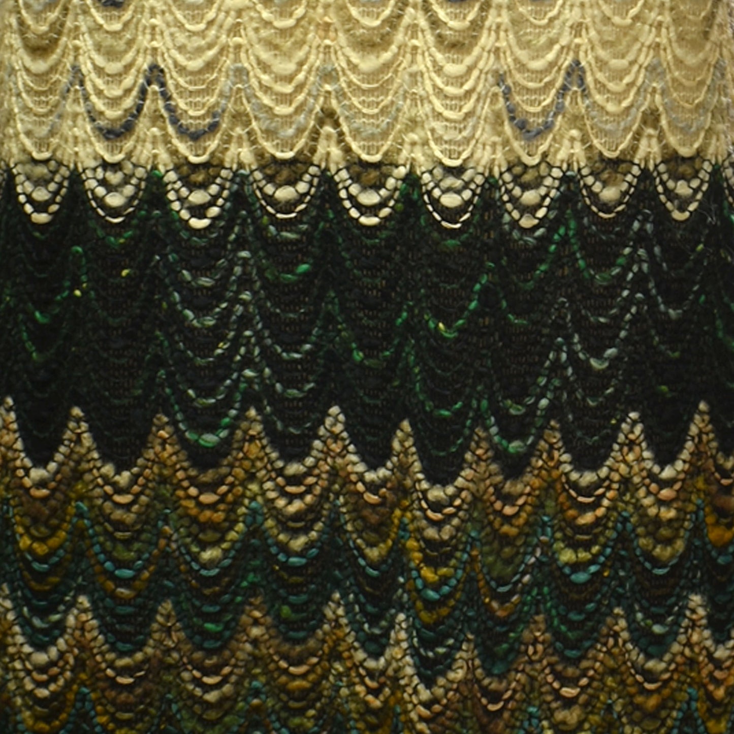 Vintage 60s Marissa Wool Tapestry Peacock Long Skirt