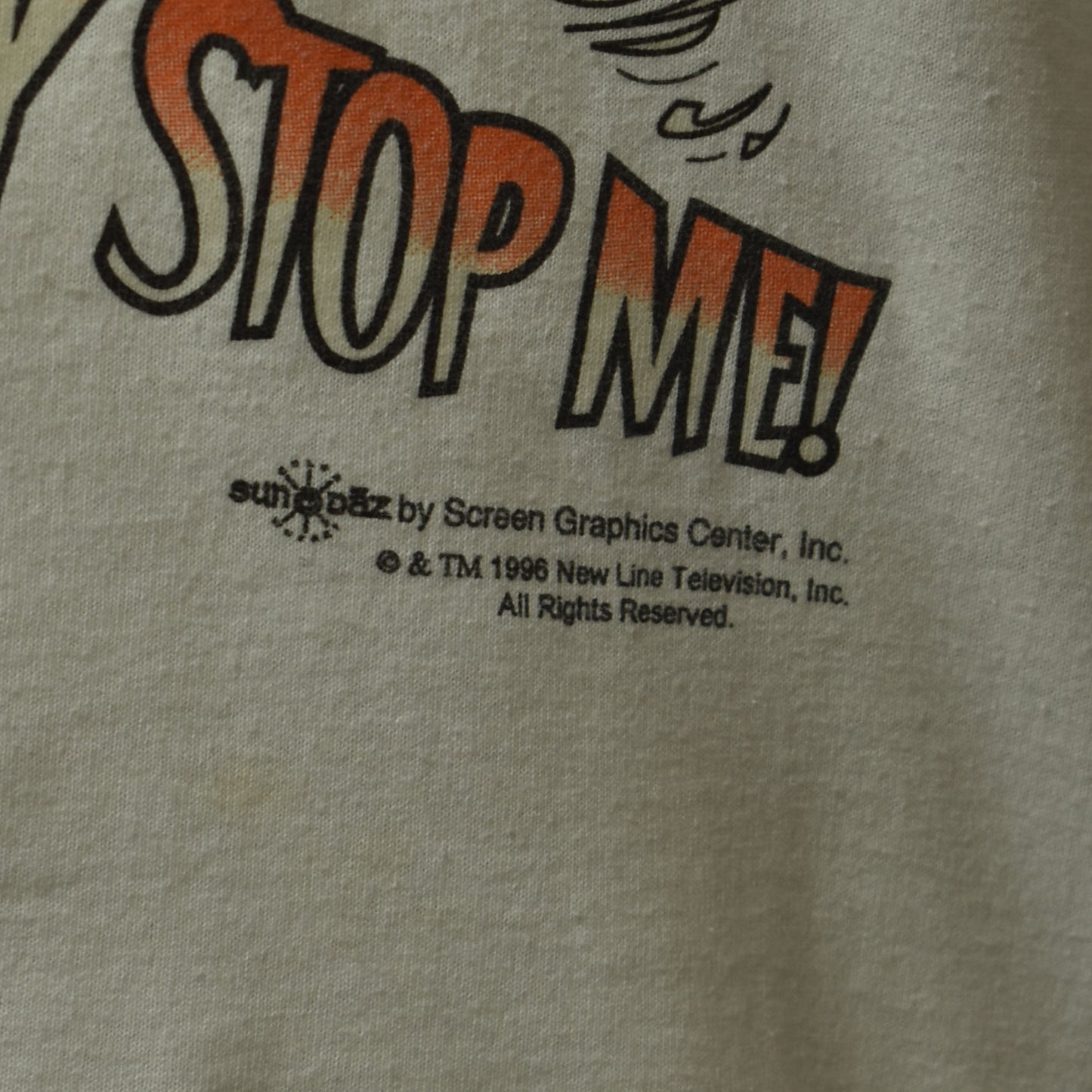 Vintage 1996 The Mask Somebody Stop Me Single Stitch Made in USA Size S Graphic Promo T-shirt
