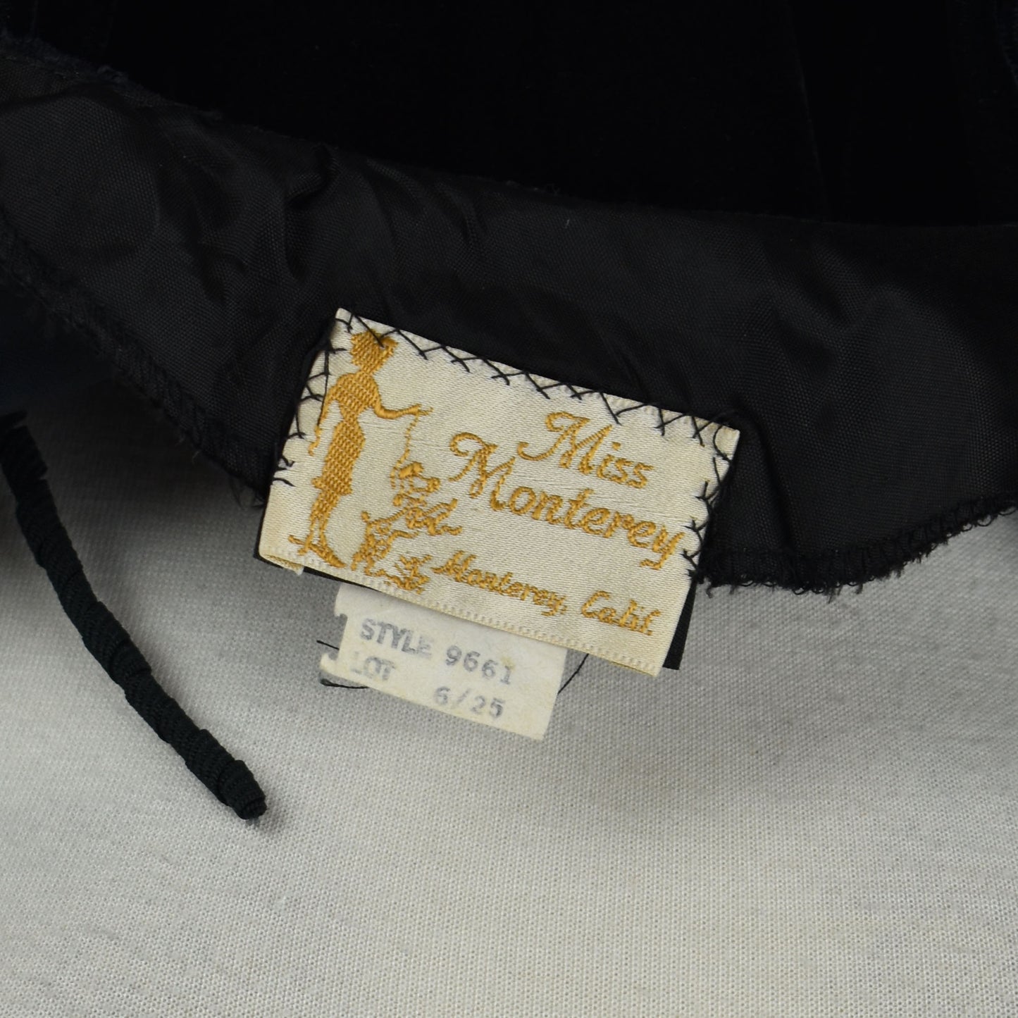 Vintage 60s Miss Monterey Black Velvet Fit Wrap Dress - Made in USA - 100% Rayon