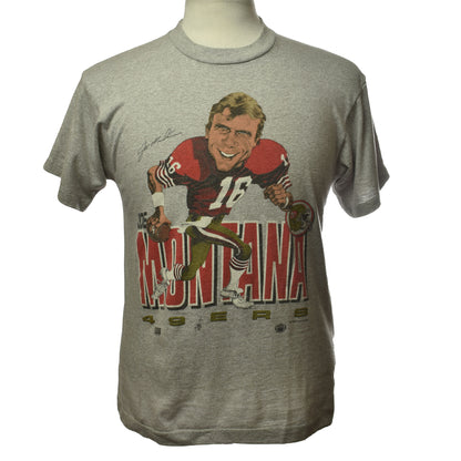 Vintage Single Stitch Joe Montana San Francisco 49ers Tee Made in USA - Size Large