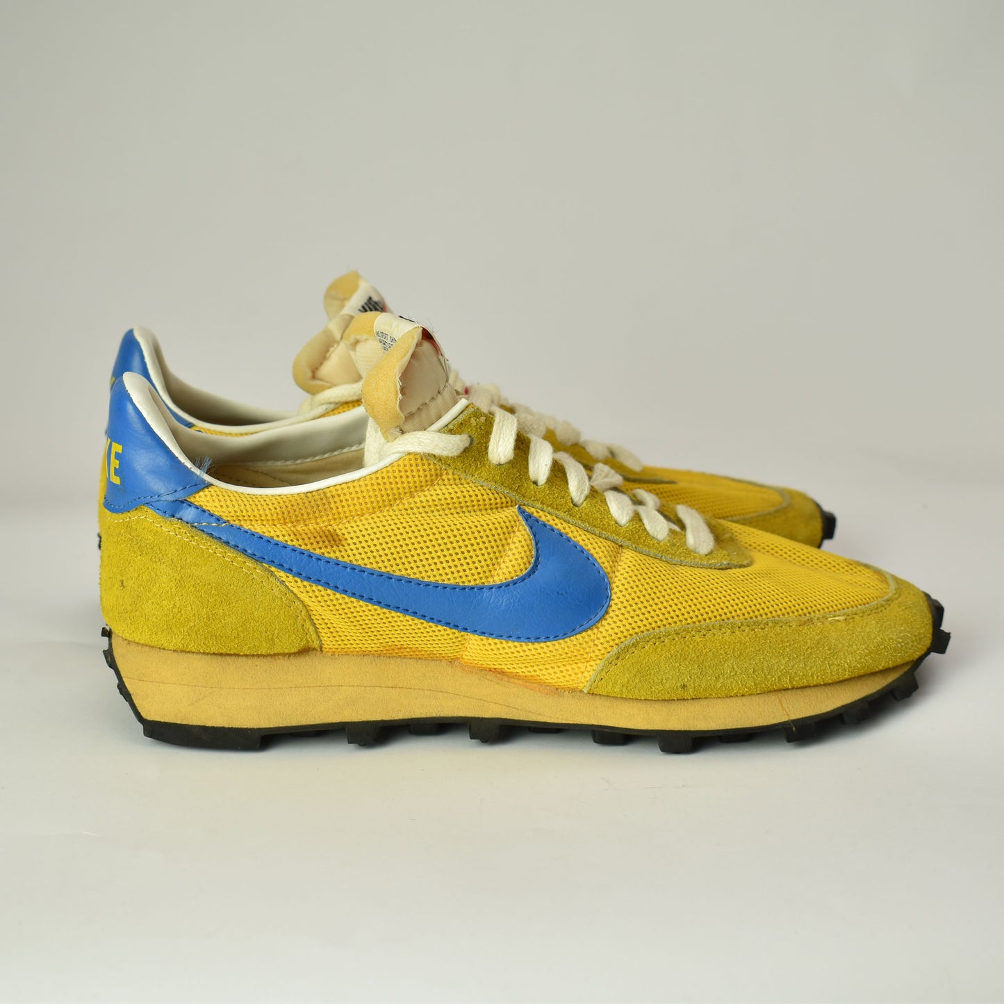 Vintage 1979 Nike Waffle Tailwind Trainers Sneakers Yellow Shoes Made in Korea Size 7