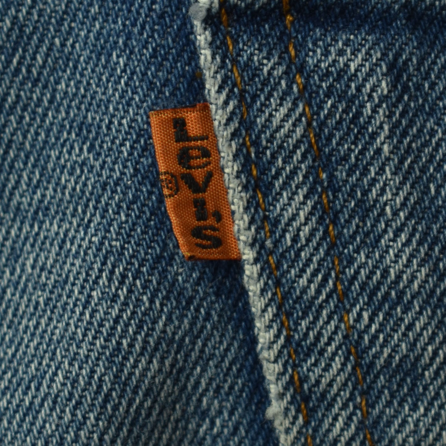 Vintage 70s Levi's Bell Bottom Zip Fly Made in USA Jeans Orange Tab 33" Waist