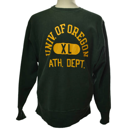 Extremely Rare Vintage 70s Champion Reverse Weave Sweatshirt University of Oregon Ath. Dept. Size XL Made in USA