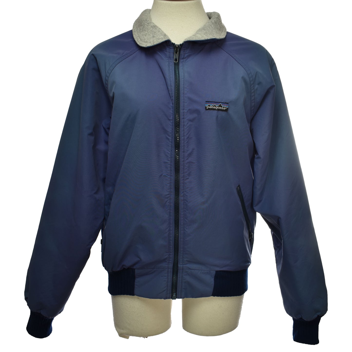 Vintage 90s Blue Patagonia Fleece Lined Nylon Jacket