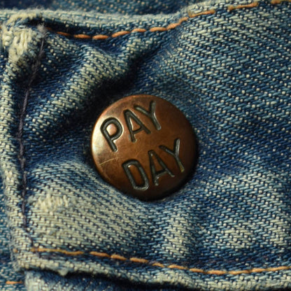 Vintage 50s Jc Penney's Selvedge Donut Button Pay Day Work Wear Jeans - Size 42"