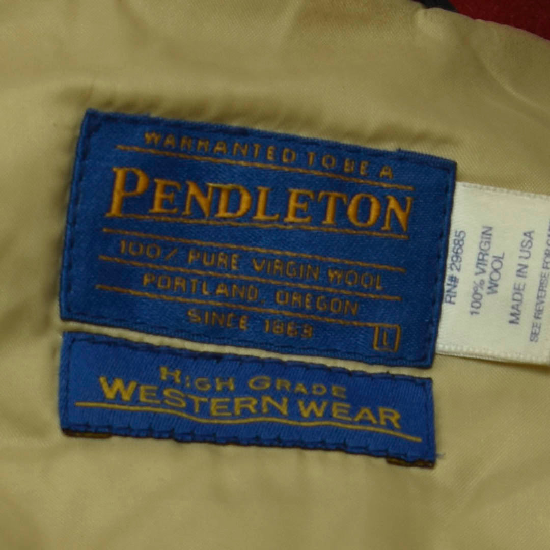 Vintage 1980s Pendleton High Grade Western Wear Aztec Zip Up Collared Bomber Jacket