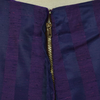 Vintage 60s Handmade Purple Striped Jacket and A-Line Skirt Set