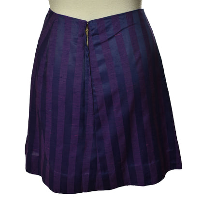 Vintage 60s Handmade Purple Striped Jacket and A-Line Skirt Set