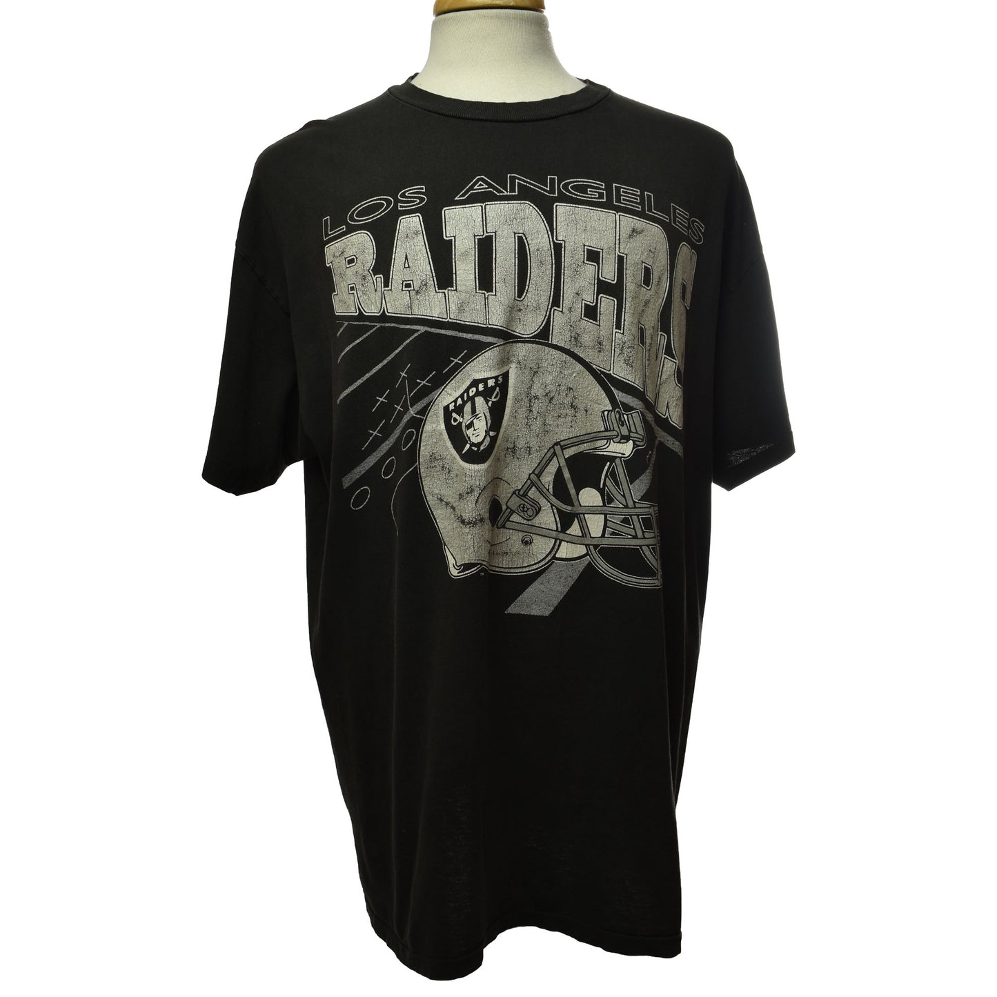 Vintage 80s Los Angeles Raiders Fotball Helment Made in USA Single Stitch Size XL T-shirt