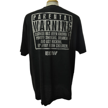 Vintage WWE ECW Sandman Black Tee Size XL Wrestling Parental Warning T-shirt