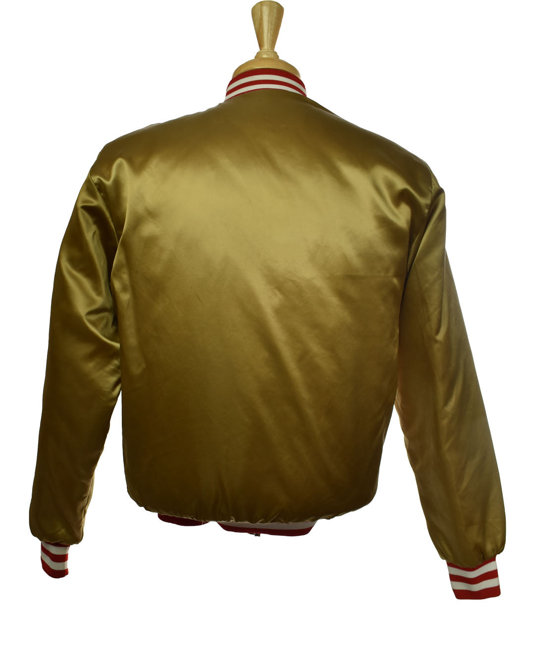 Vintage 80s San Francisco 49ers Gold Satin Bomber - Team Jacket by Swingster Made in USA Size S