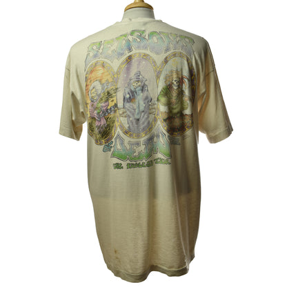 Vintage 1993 Single Stitch Grateful Dead Seasons of the Dead Tour Merch Liquid Blue Tee- Size XL