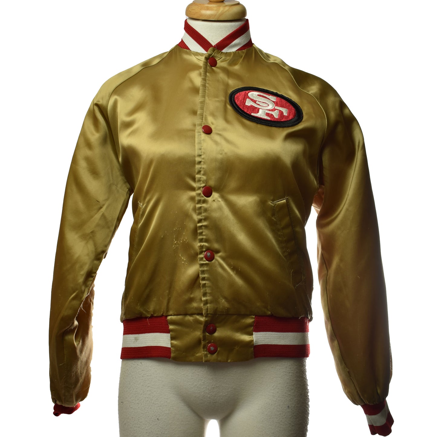 Vintage Rare Chalk Line NFL San Francisco 49ers Gold Satin Jacket