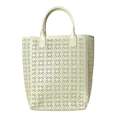 Tory Burch Patent Leather Cutwork Tote Bag