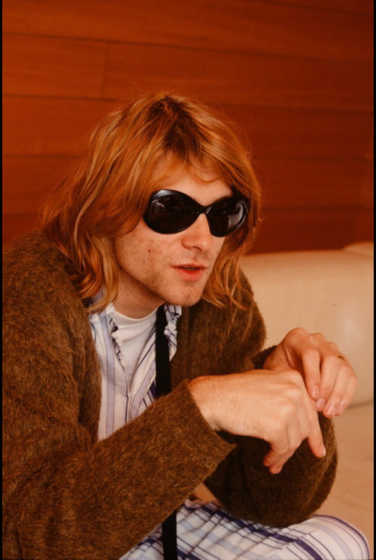 Vintage 50s Mohair Cardigan Grunge Kurt Cobain Sweater