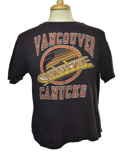 Vintage 90s Vancouver Canucks Speed Skate Single Stitch T-shirt Size M