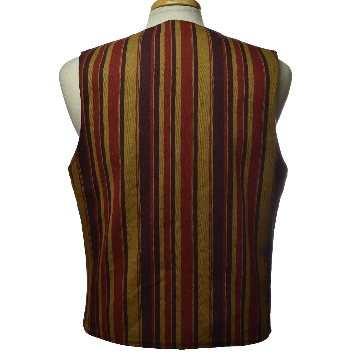 Vintage 1960s Big E Levi's Reversible Denim / Striped Vest with Leather Tie