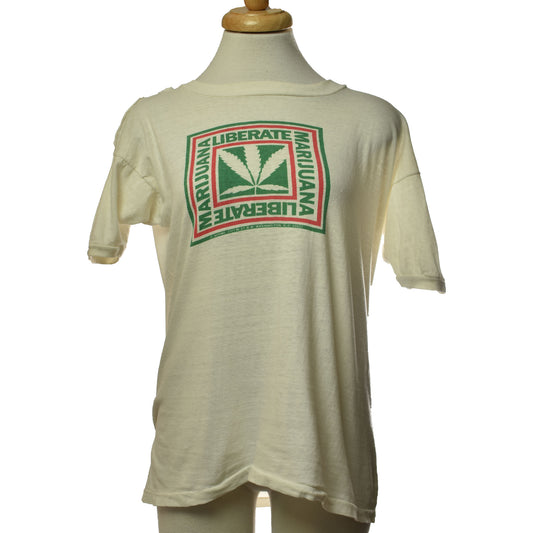 Vintage 70s Single Stitch "Liberate Marjiuana" Hanco Graphic Tee by NORML