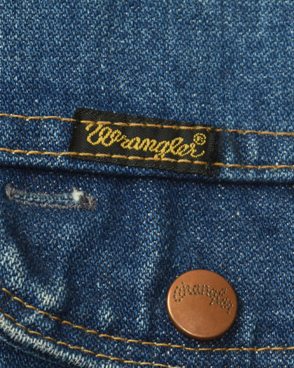 Vintage 70s Wrangler Denim Jean Jacket - Beautiful Patina - Indigo