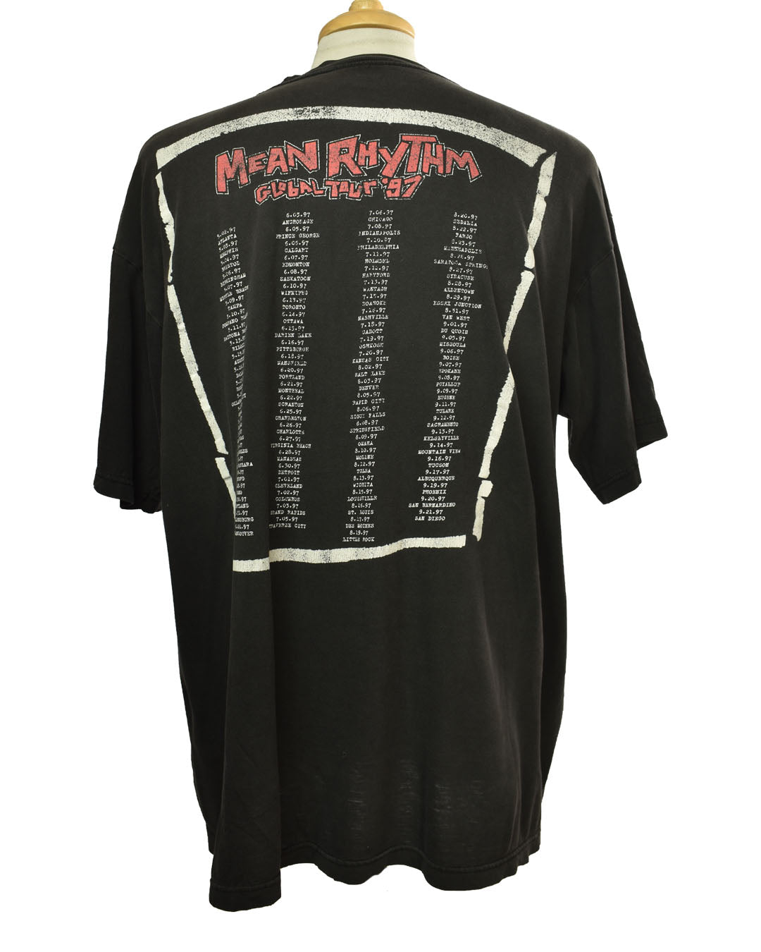 Vintage 1997 ZZ Top Mean Rhythm Global Tour T-shirt Size XL